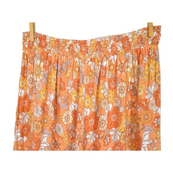 PINK LILY TIE WAIST BOHO FLORAL PRINT WIDE LEG PANTS - Picture 8 of 10